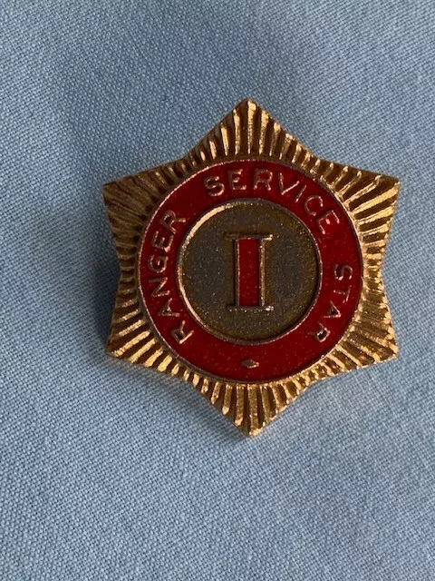 Vintage Girl Guides Ranger Service Star '1' Enamel Badge