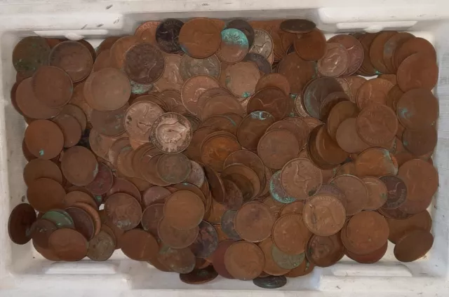 4.3 Kg Bulk Australian Mix Of Penny Halfpenny King George VI, Q E II Pre Decimal