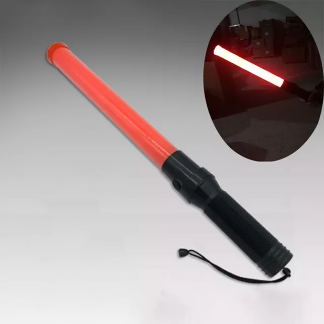 Red LED Traffic Baton Safety Signal Warning Flash Night Safety Light Wands 40 cm