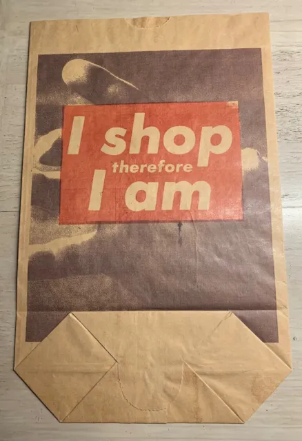 Barbara Kruger: I shop therefore I am  Fotolithografie auf Packpapiertüte