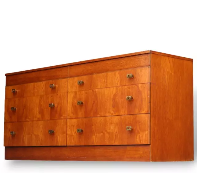 Mid Century Remploy Teak 6 drawer Sideboard retro chest of drawers 3