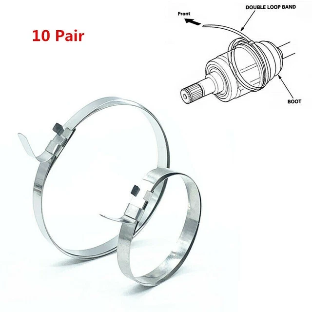 10 PIÈCES KIT Universel Réglable Essieu CV Joint Botte Sertissage Pince 25-120 EUR 10,91 - FR