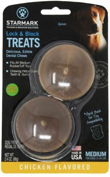 Starmark Cerradura Y Bloque Delicias Pollo Sabor Mediano, 1 Count