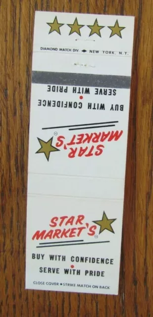 Star Market's Matchbook Cover Empty Matchcover -D9