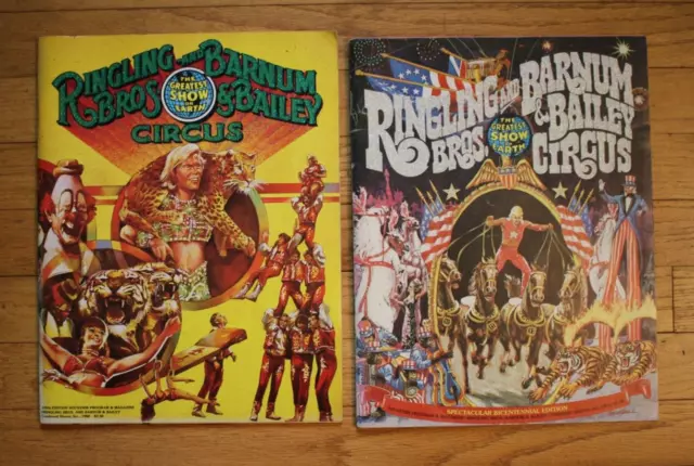 Ringling Brothers And Barnum & Bailey  Souvenir Program Magazines '76, '80