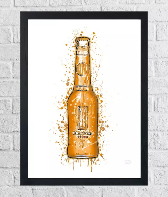 WKD Orange Original Style Poster Print Vodka Bottle Wall Art Alcohol Drinks Bar 3