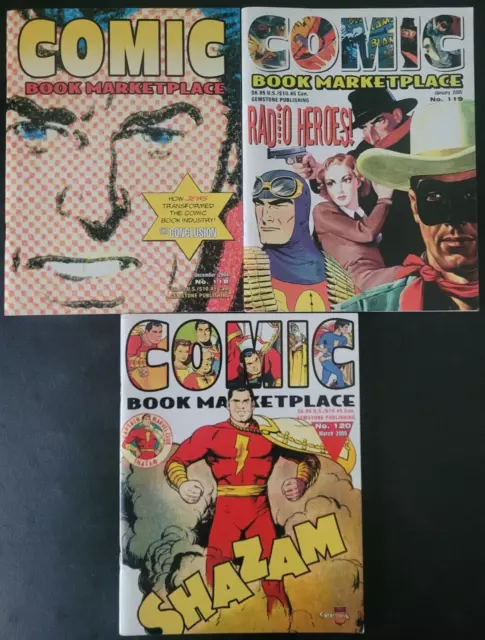 Comics Book Marketplace Magazine #118 119 120 (2004) Set Of 3 Issues! Shazam!+