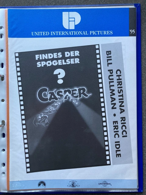 CASPER BILL PULLMAN Christina Ricci Eric Idle 1995 Danish Movie Press