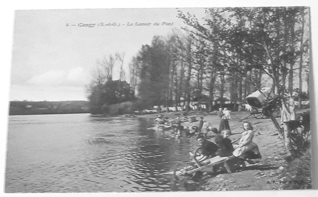 carte postale ancienne CERGY (S.-et-O.) – La Lavoir du Pont