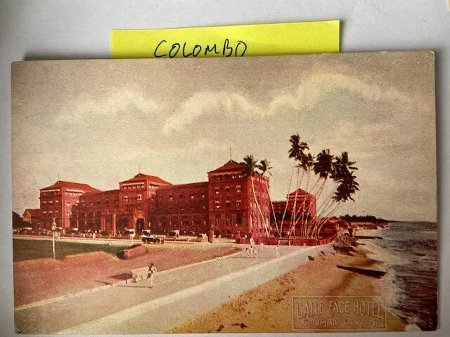 Galle Face Hotel Colombo Ceylon Vintage Postcard