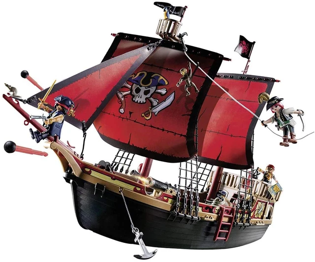 Pièce Playmobil Pirates : Fixation Grise Mat Pour Support De Voile De Bateau - Réf. 70411