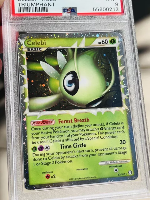 Celebi Prime HGSS Triumphant PSA 9 - Pokémon Card