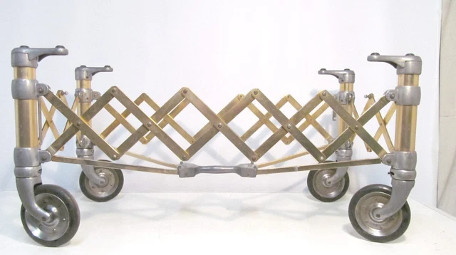 VINTAGE FUNERAL CHURCH Truck Hearse Casket Wheels Expanding Coffin Cart