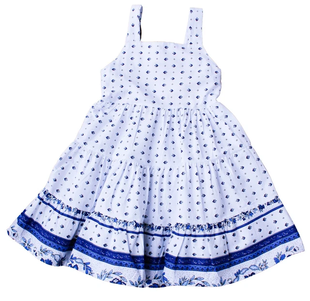 Vestito Abito Prendisole Bambina  Estate Stampa Floreale Taglie 4/14 Anni