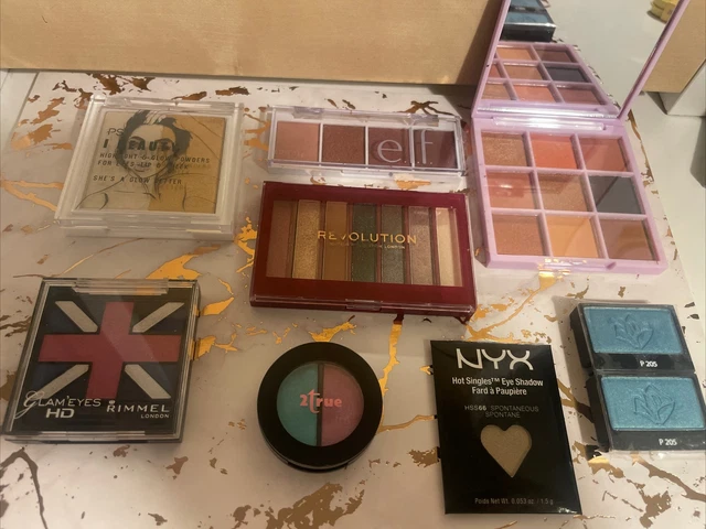 Eyeshadow Palette Bundle Revolution ELF Rimmel Lancôme NYX Steve Laurent PS Gift