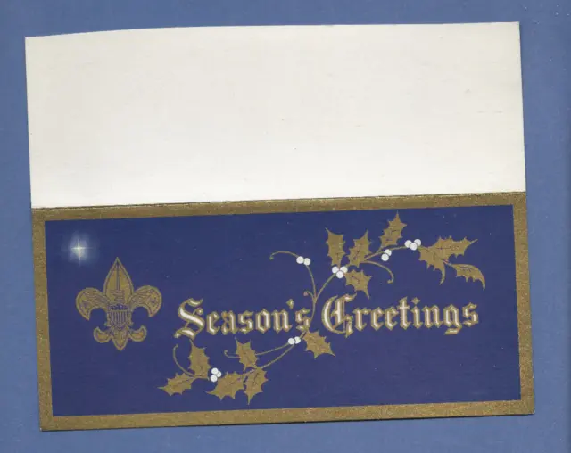 CHRISTMAS CARD / " SEASON'S  GREETINGS " - Boy Scout BSA GnW/6-13