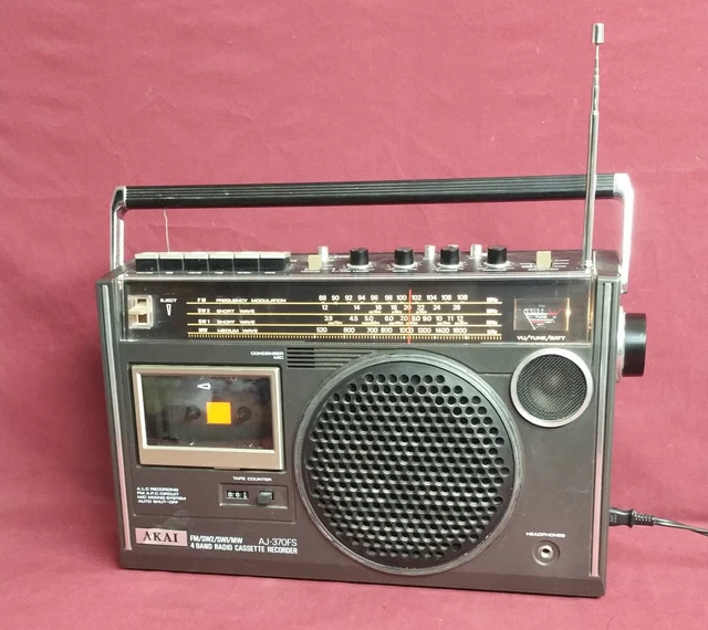 Akai AJ-557 Boombox Radio-K7 Vintage – Pour Pièces Ou Restauration