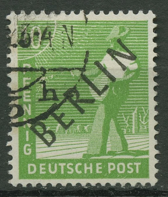 Berlin 1948 Schwarzaufdruck 4 gestempelt geprüft