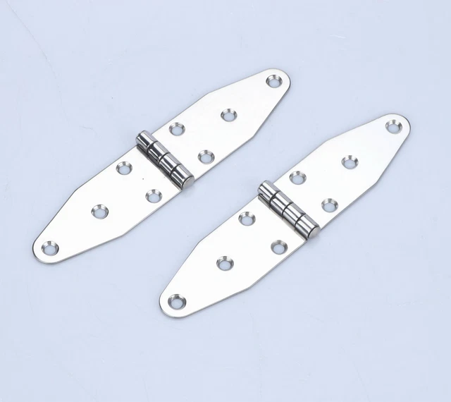 2PCS Marine Stainless Steel Mirror Polished Door Hinge Boat Strap Hinges