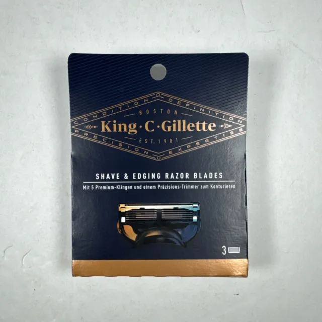 King C Gillette Shave & Edging Razor Blades Refill 3 Pack