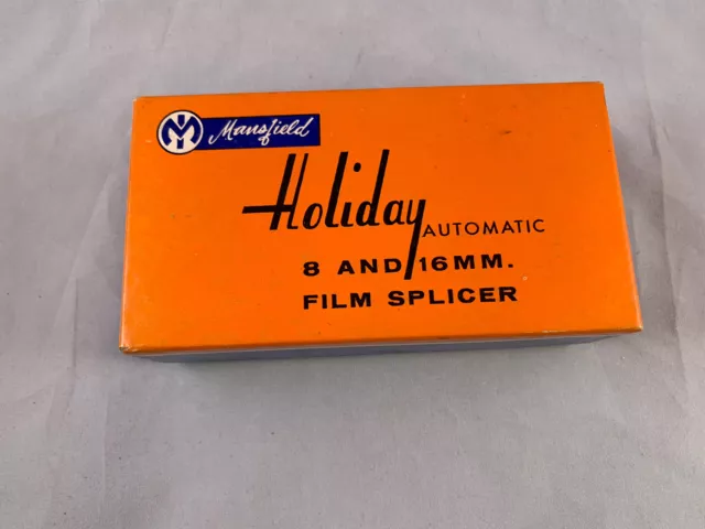 Mansfield Holiday Automatic 8mm and 16mm Film Splicer Cement Instructions Box