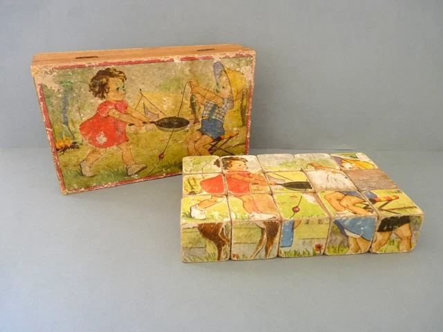 COFFRET JEU JURA 8561 Cubes En Bois Massif Alphabet , Chiffres et figures EUR 22,95 - FR