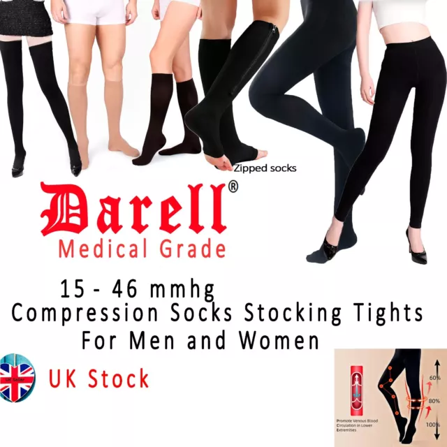 Compression Pantyhose Women Men Tights Medical Travel Flight Nurse