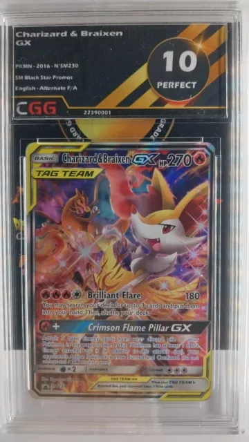 Charizard & Braixen GX CGG 10 Perfect ENGLISH SM black Star Promos SM230 2239001