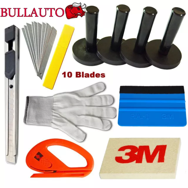 Pro 3M Car Wrapping Installation Tools Vinyl Sheet Squeegee Felt Magnets Knife