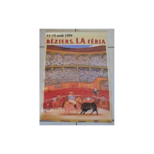 Affiche Originale de la Feria BÉZIERS du 11 au 15 Août 1999 Picador par BOTERO