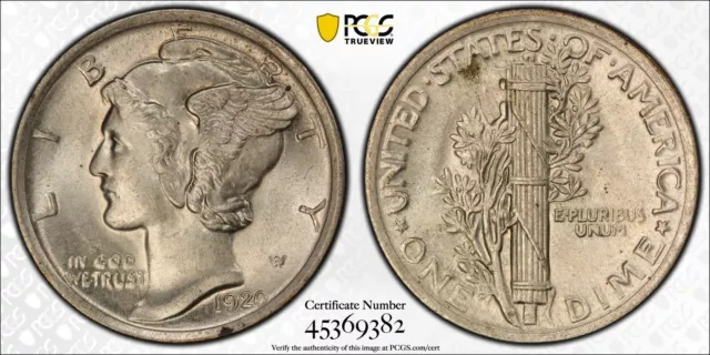 1920 10C Mercury Dime MS 64 FB PCGS