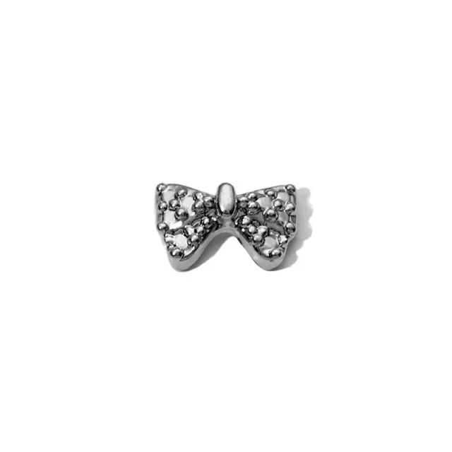 10 pz decorazioni nail art farfalla colore argento cristallo zircone fiocco decorazione unghie