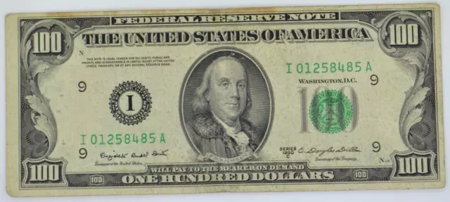 Series 1950-C $100 Federal Reserve Note FR.2160-I Minnieapolis