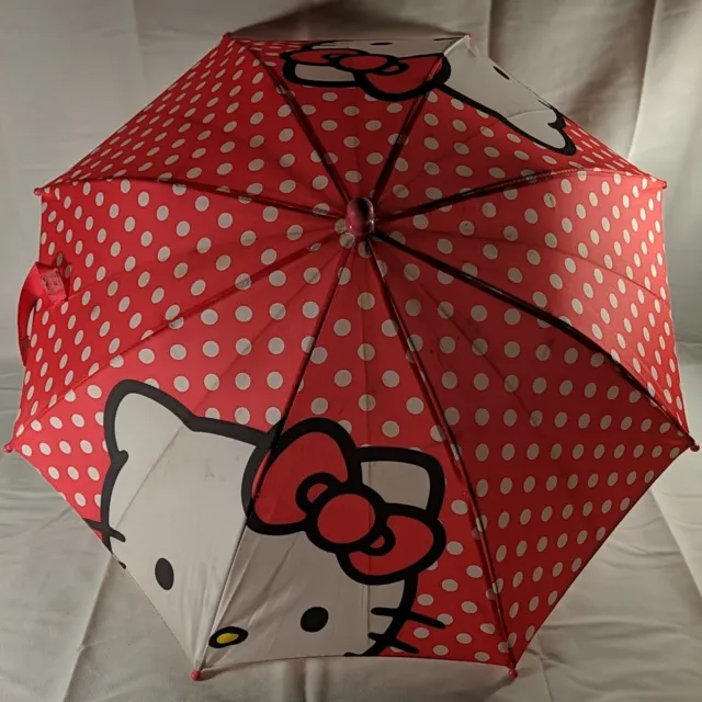 Hello Kitty Sanrio Umbrella 2013 Rare Pink Polka Dot Children Kids