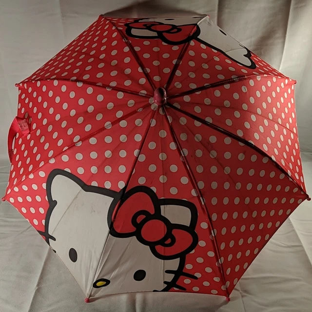 Hello Kitty Sanrio Umbrella 2013 Rare Pink Polka Dot Children Kids