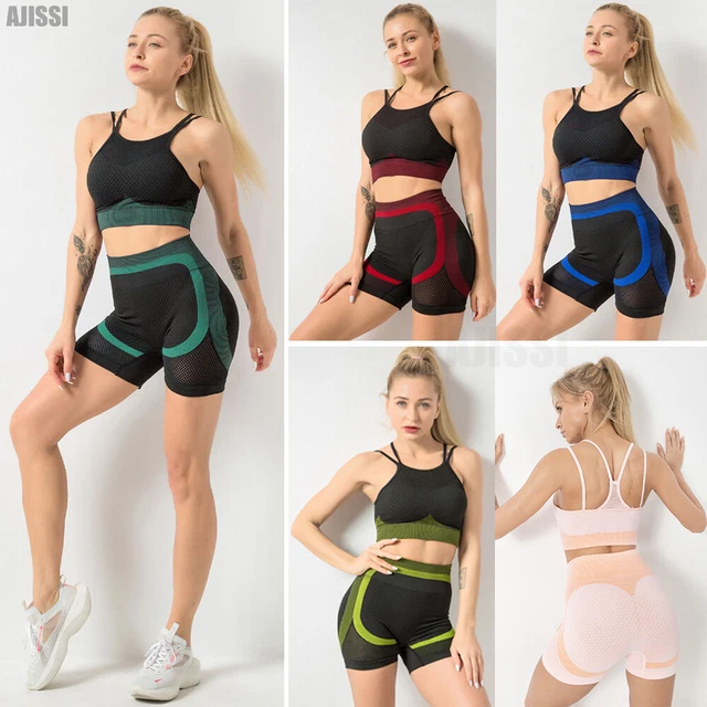 2Pcs Womens Yoga Sport Gym Vest Bra Sports Legging Pants Ladies Outfit Wear Set