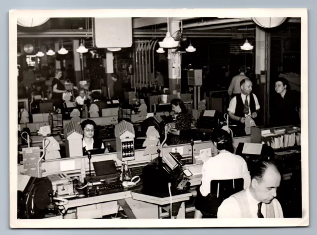 C.1950 Seattle, Wa Western Union, Typewriters Telegrams Employees Action 2 Photo