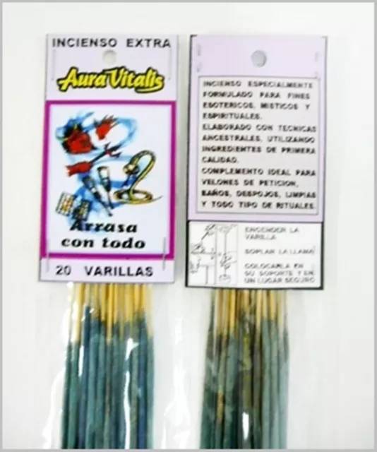 Arrasa con Todo Incienso Esotérico, Esoteric Incense 20 Varillas / Sticks.