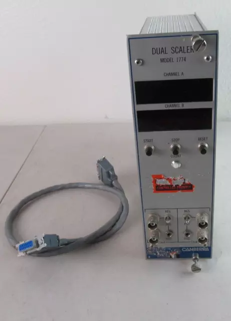 Canberra 1774 DUAL Scaler Digital Readout Module w/ Cable