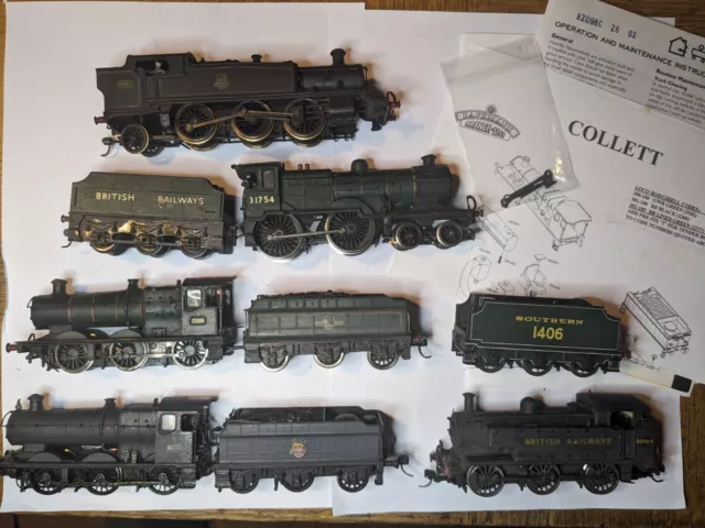 Bachmann Hornby Mainline broken locos job lot Prairie E2 L1 22XX 32XX as seen