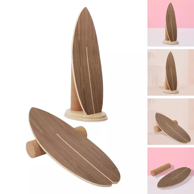 Wooden Balancing Board Workout Snowboard Adult Kids Balance Board Trainer