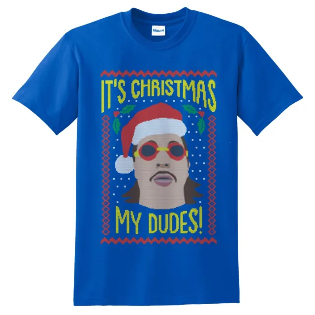 T-shirt top It's Christmas My Dudes maglietta divertente Natale brutto meme Vine Ma