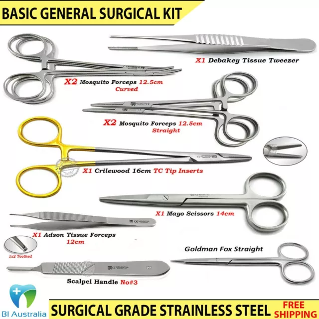 Surgical Basic General Suturing Removal Surgery Kit Veterinary  Instruments New