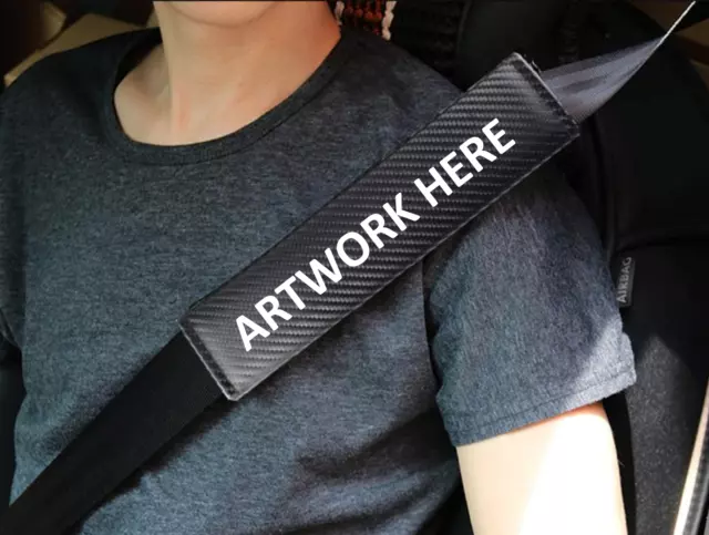 2x carbon effect seat belt harness shoulder cushion pads for BMW M Sport