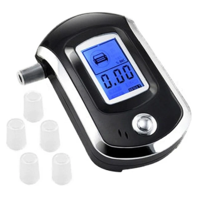 Probador de aliento alcohol alcoholímetro detector de pantalla LCD alcoholímetro para conducir