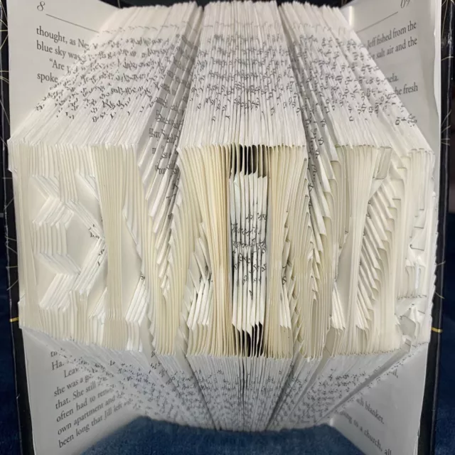 Handcrafted Folded Book Art 3D Sculptured EMMA Hard Cover Book GIFT IDEA!