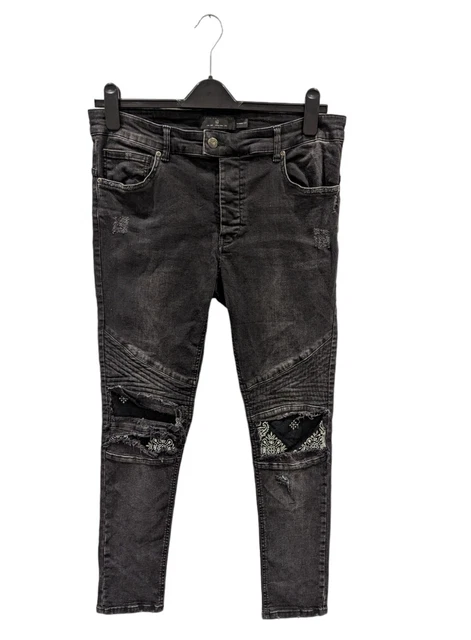 Ripped biker sale jeans zara