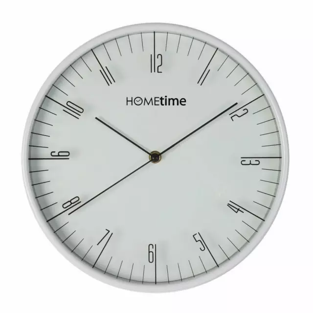 Hometime Wall Clock White Arabic Dial 30cm W7905