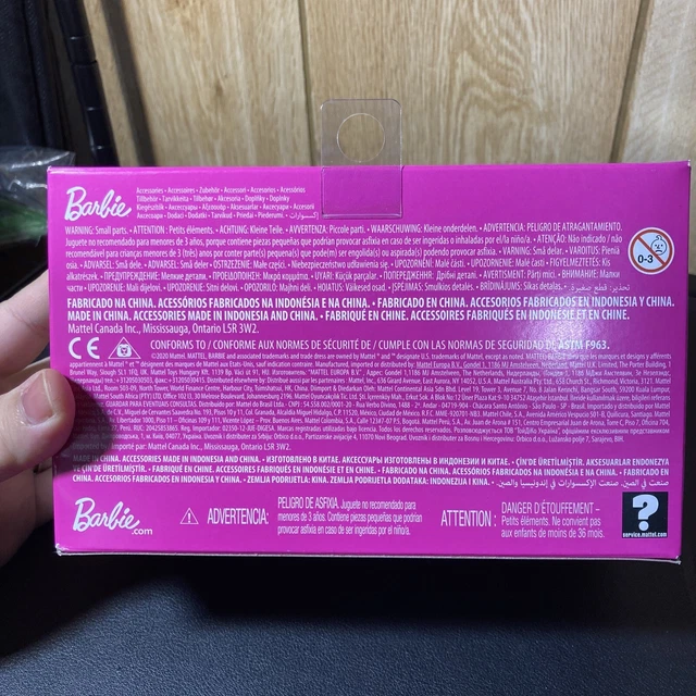 BARBIE ACCESSORY PACK Lounging Theme with 6 Pieces Pet Pink Pillow Cup