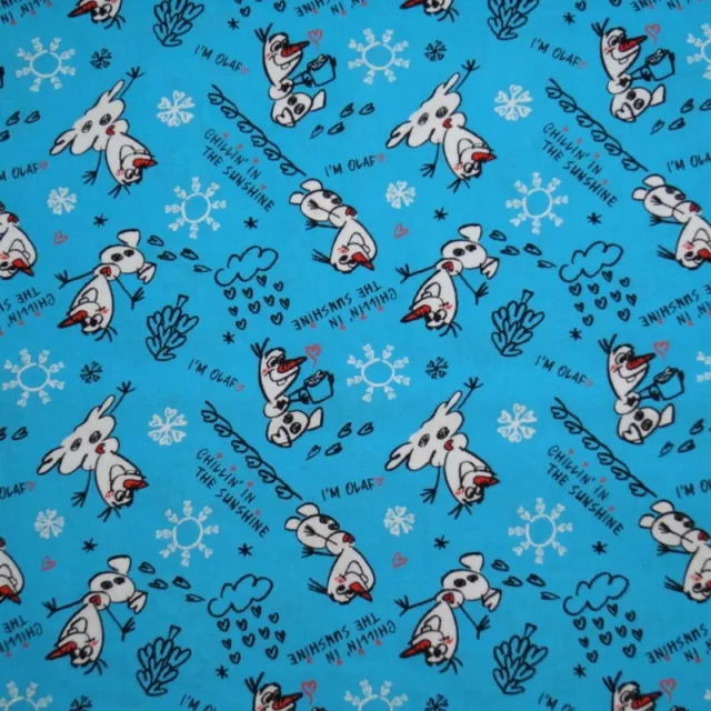 100% Cotton Fabric Springs Creative Disney Frozen Olaf Sketch Snowman Sunshine